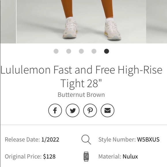 LULULEMON FAST & FREE HR TIGHT 28” - Picture 4 of 5